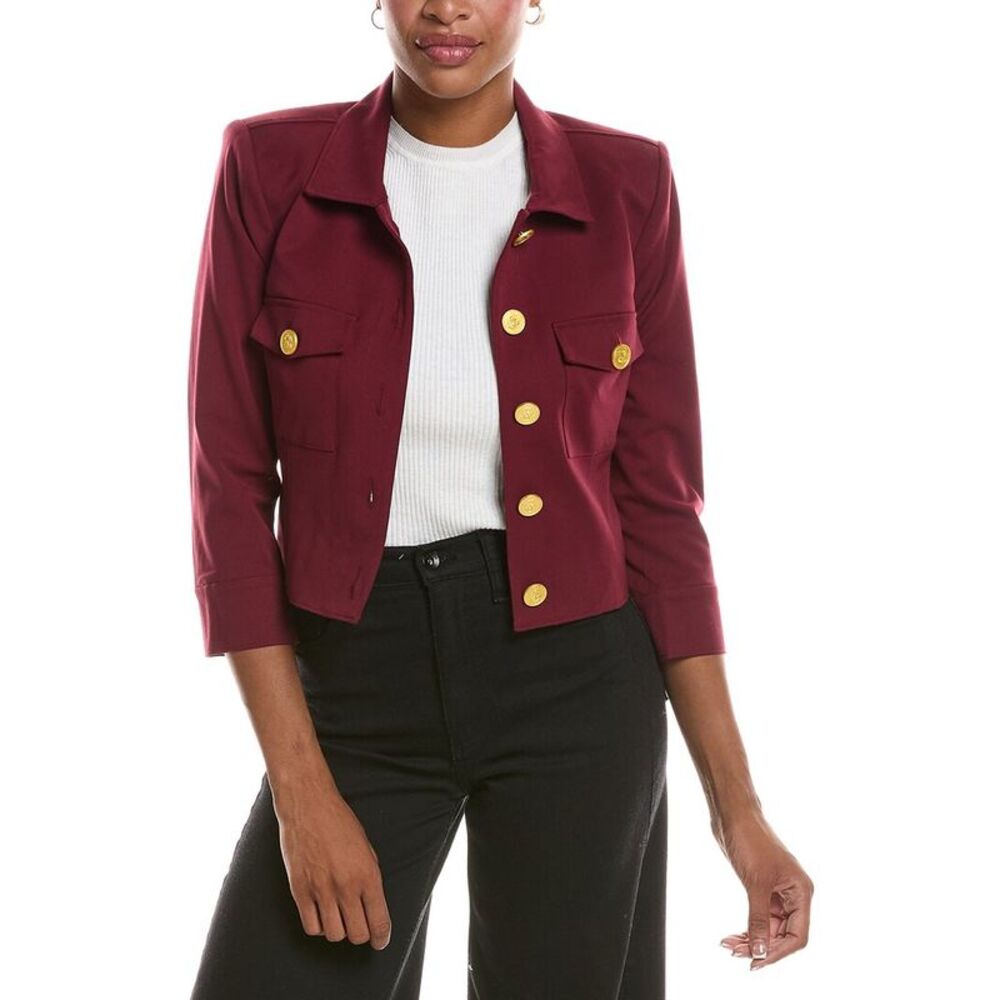 L’Agence Womens  Kumi Cropped Fitted Jacket